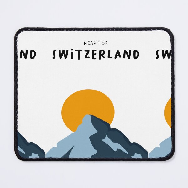 Item preview, Heart of Switzerland - Minimalist Mountains & Sun (White Background) designed and sold by RM-Journey.