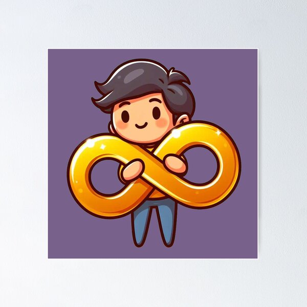 Item preview, Actually Autistic - Gold infinity symbol hug designed and sold by Vkinsify.
