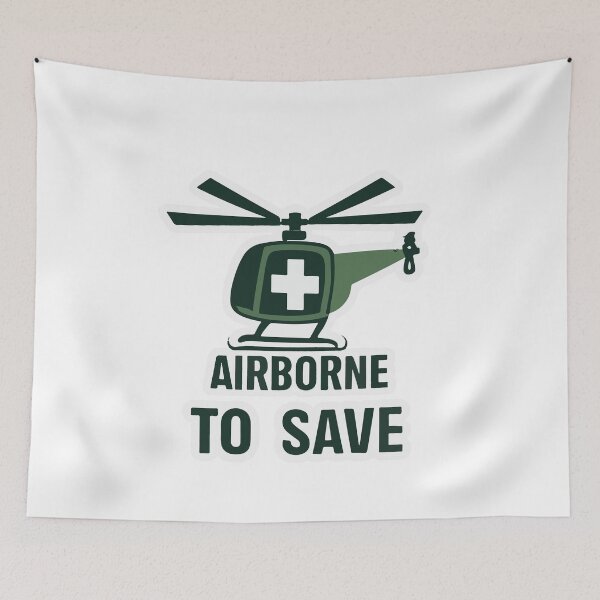 Item preview, Airborne to Save Helicopter Medical Rescuer Design designed and sold by NiftyWrx.