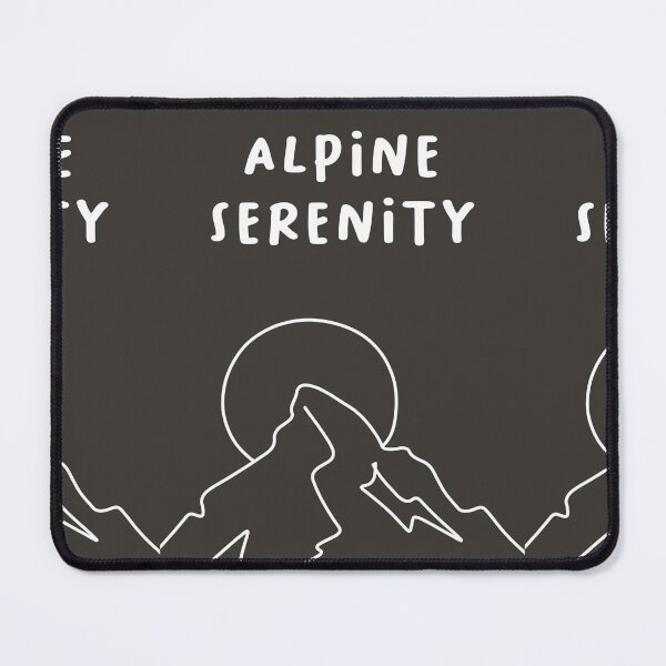 Item preview, Alpine Serenity - Mountain & Sun Line Art (Brown Background) designed and sold by RM-Journey.