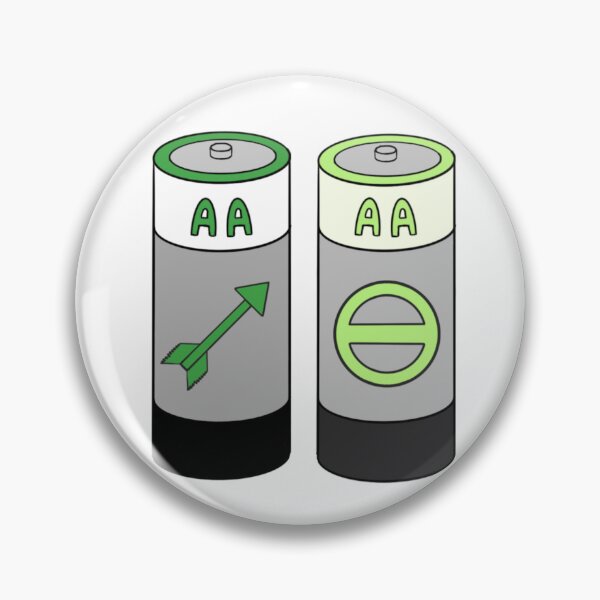 Item preview, AA Batteries (Aromantic Agender) designed and sold by Aly's Art Shop.