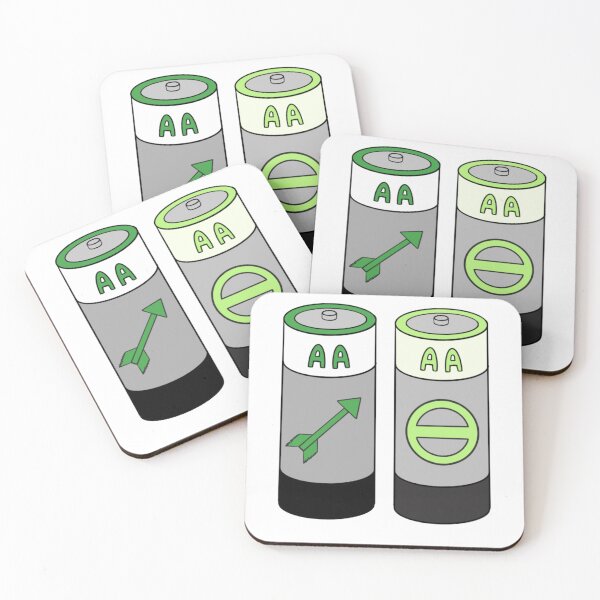 Item preview, AA Batteries (Aromantic Agender) designed and sold by Aly's Art Shop.