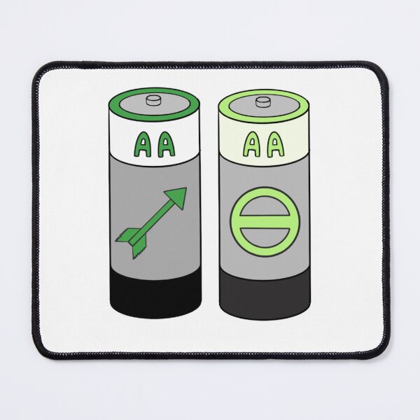 Item preview, AA Batteries (Aromantic Agender) designed and sold by Aly's Art Shop.