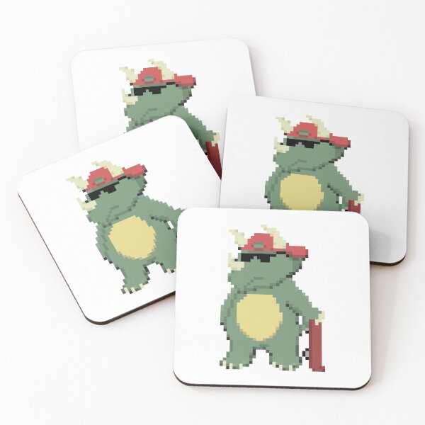 Item preview, Cool Skater Triceratops Pixel Art designed and sold by kingroy.