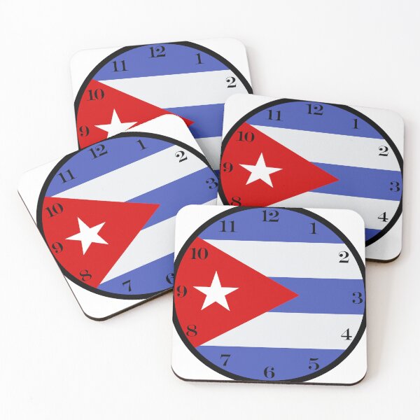 Item preview, Cuban flag wall clock designed and sold by Numbers-Art.
