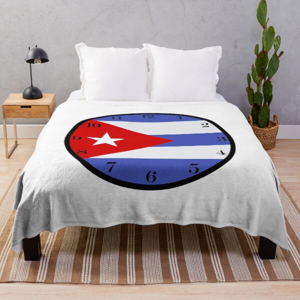 Item preview, Cuban flag wall clock designed and sold by Numbers-Art.