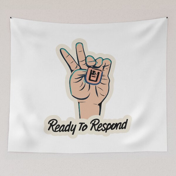 Item preview, Ready to Respond - Choking Sign Instruction Sticker designed and sold by NiftyWrx.