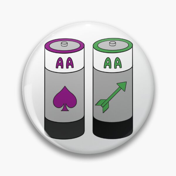 Item preview, AA Battery (Asexual and Aromantic) designed and sold by Aly's Art Shop.