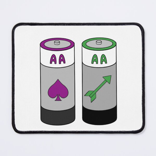 Item preview, AA Battery (Asexual and Aromantic) designed and sold by Aly's Art Shop.