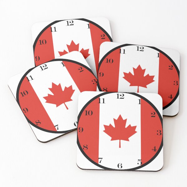 Item preview, Canada flag wall clock designed and sold by Numbers-Art.