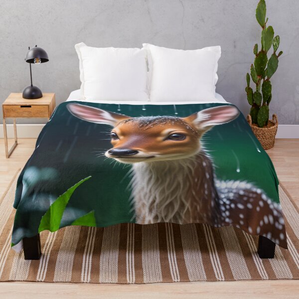 Item preview, Cute Baby Deer In A Rainy Forest designed and sold by TheArtOfPat.