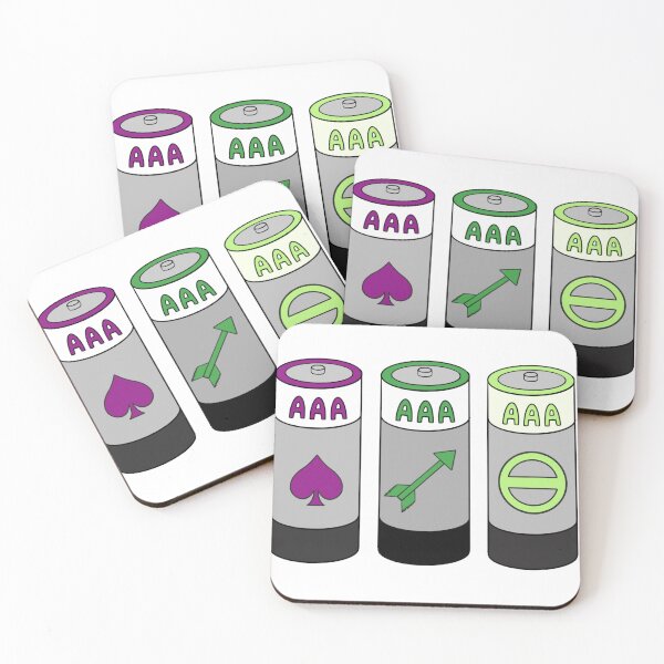 Item preview, AAA Battery (Asexual, Aromantic, Agender) designed and sold by Aly's Art Shop.