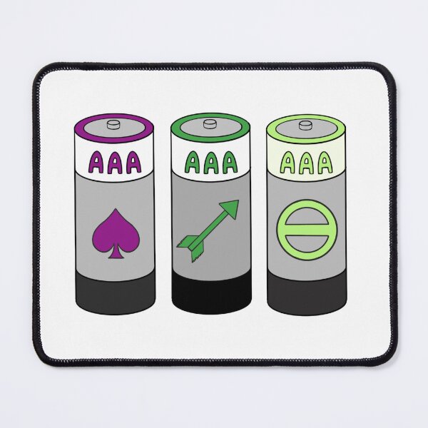 Item preview, AAA Battery (Asexual, Aromantic, Agender) designed and sold by Aly's Art Shop.