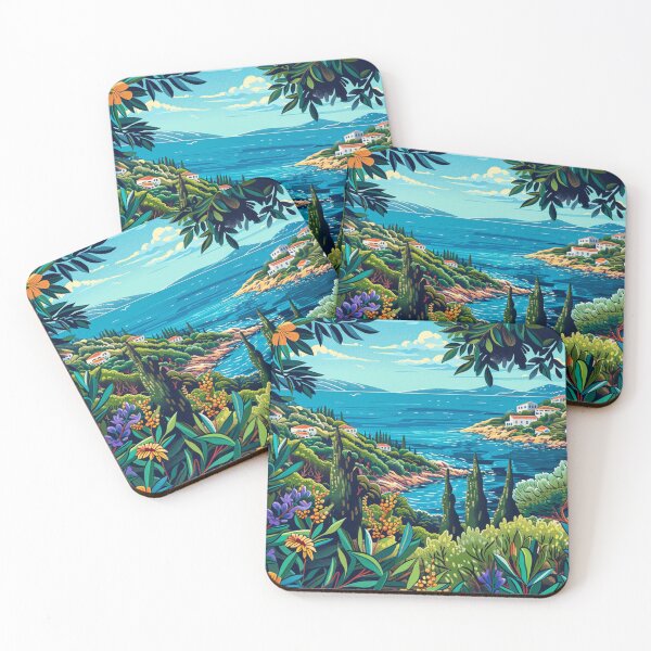 Item preview, Greek Island Canvas - Coastal Paradise designed and sold by CleverboyDsgns.
