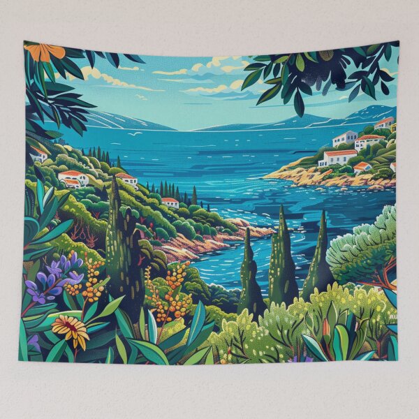 Item preview, Greek Island Canvas - Coastal Paradise designed and sold by CleverboyDsgns.