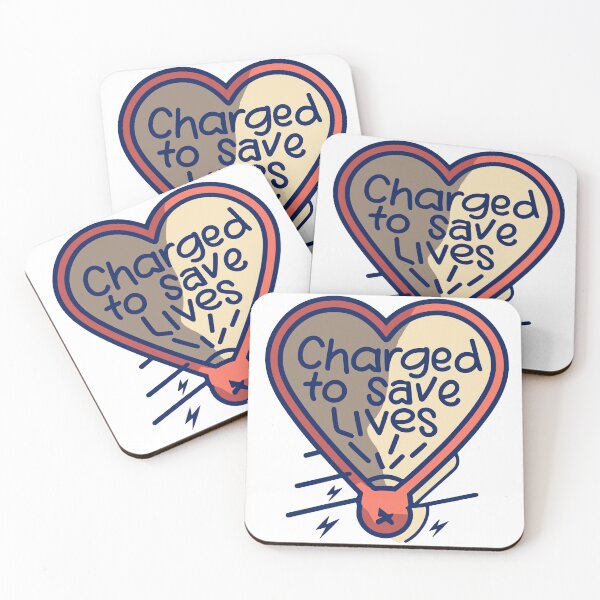Item preview, Charged to Save Lives - Dynamic Defibrillator Illustration designed and sold by NiftyWrx.