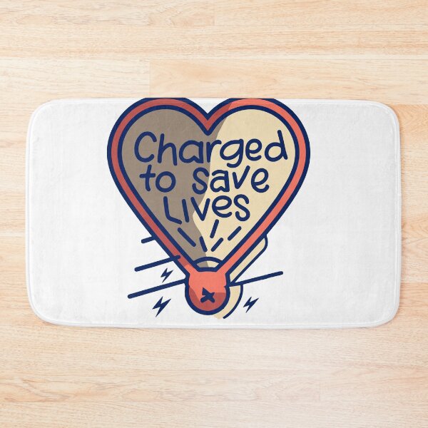 Item preview, Charged to Save Lives - Dynamic Defibrillator Illustration designed and sold by NiftyWrx.
