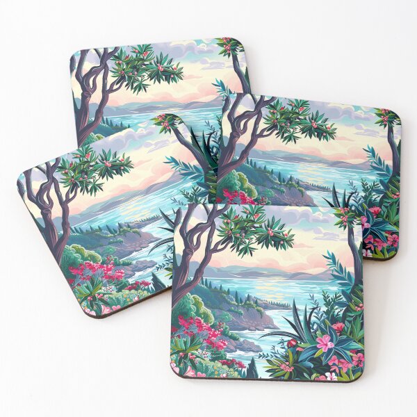 Item preview, Mediterranean Coastal Paradise- Greek Island Canvas designed and sold by CleverboyDsgns.