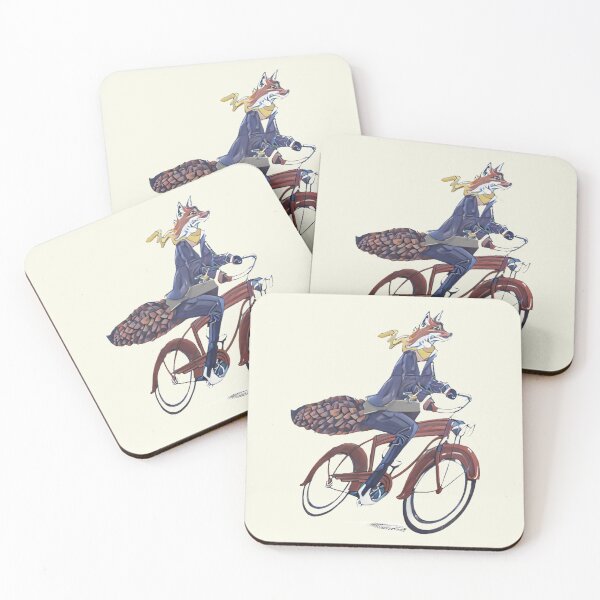 Item preview, Fox on Bicycle designed and sold by MugsAndDuds.