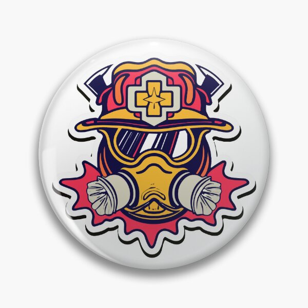 Item preview, Firefighter Helmet & Paramedic Badge Emblem designed and sold by NiftyWrx.