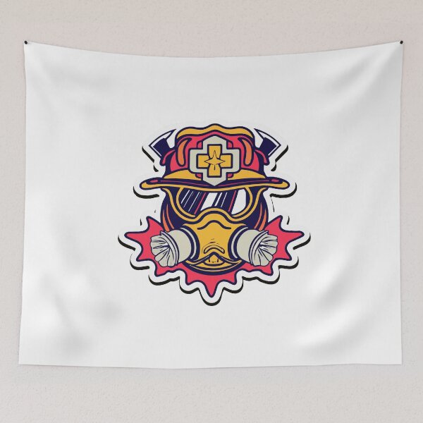 Item preview, Firefighter Helmet & Paramedic Badge Emblem designed and sold by NiftyWrx.