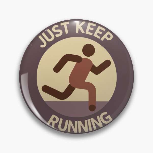 Item preview, Just Keep Running - Minimalist Motivational Design designed and sold by NiftyWrx.
