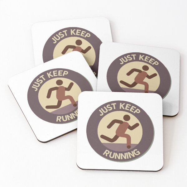 Item preview, Just Keep Running - Minimalist Motivational Design designed and sold by NiftyWrx.