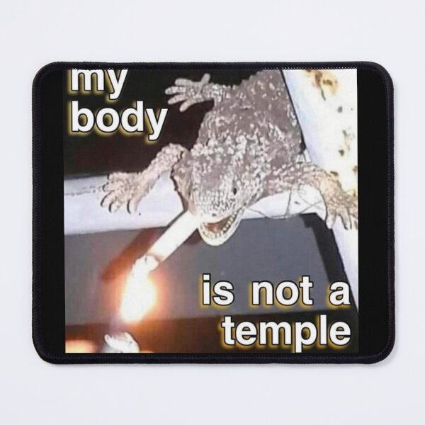 Item preview, my body is not a temple / cool lizard designed and sold by staticc.