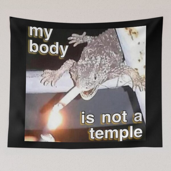 Item preview, my body is not a temple / cool lizard designed and sold by staticc.
