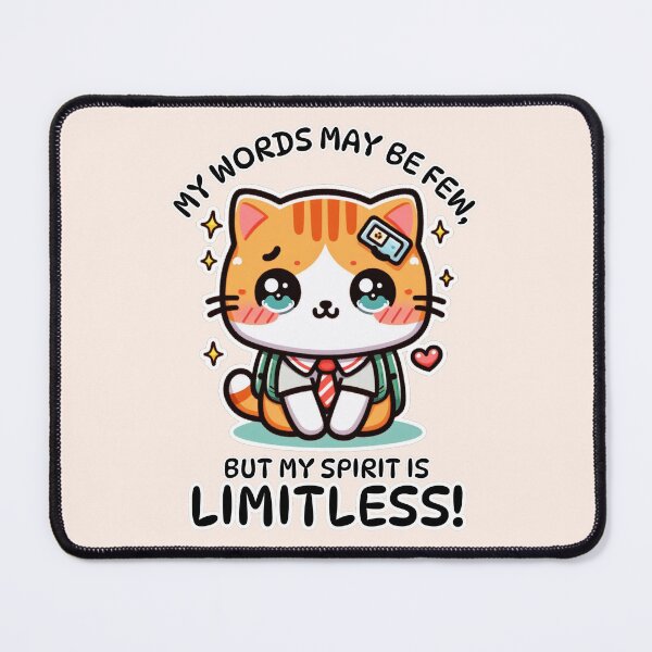 Item preview, Apraxia, Kawaii Mute Cat Design designed and sold by AryaSubramanian.