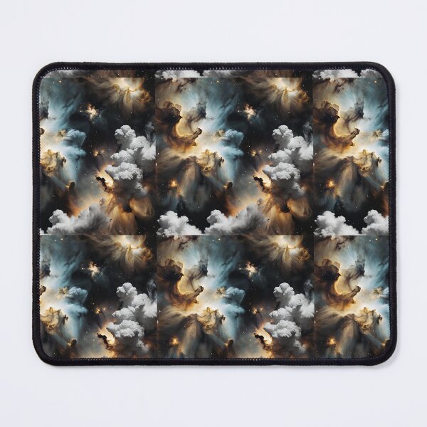 Item preview, Beautiful nebula with black, white and gold clouds designed and sold by Burkae.