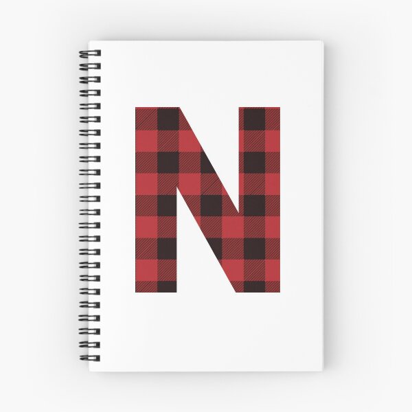 Item preview, Letter "N" - Red/Black Plaid Buffalo Flannel T-Shirt designed and sold by TrendyMerch.