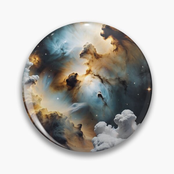 Item preview, Beautiful nebula with black, white and gold clouds designed and sold by Burkae.