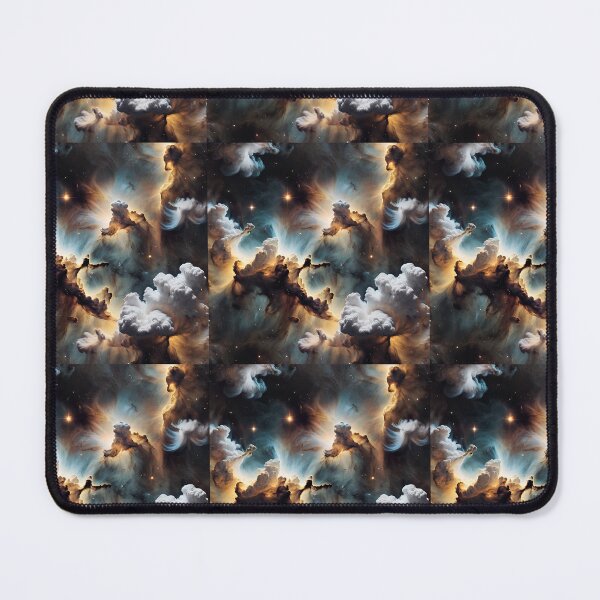 Item preview, Beautiful nebula with black, white and gold clouds designed and sold by Burkae.