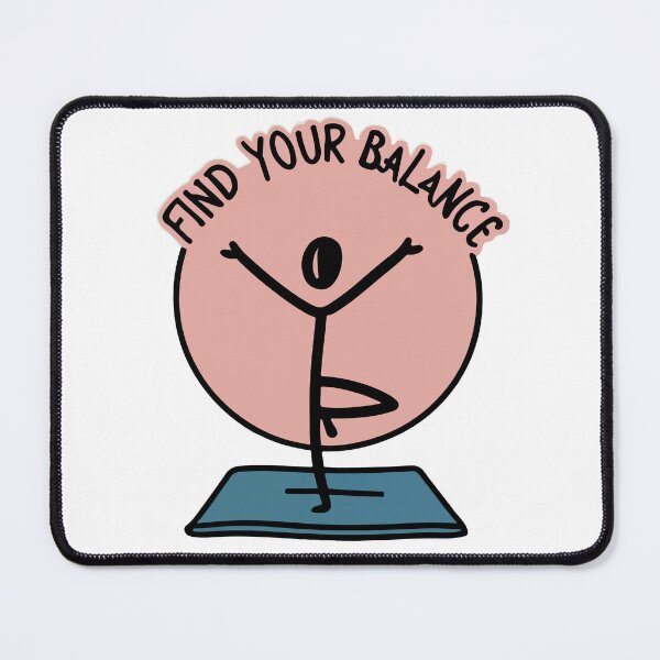 Item preview, Find Your Balance Yoga Stick Figure Illustration designed and sold by NiftyWrx.