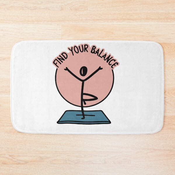 Item preview, Find Your Balance Yoga Stick Figure Illustration designed and sold by NiftyWrx.