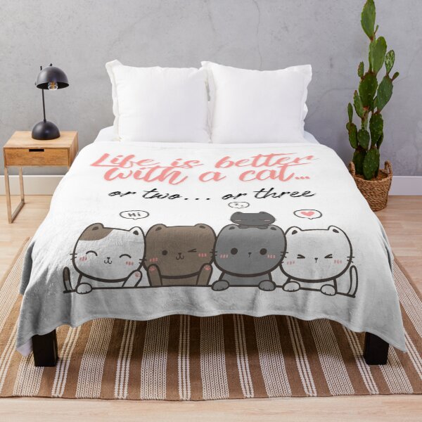 Item preview, life is better with a cat, or two...or three pink letters designed and sold by SparkleShack.