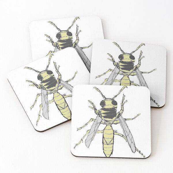 Item preview, Paper Wasp Pen Sketch Print designed and sold by MDMESSINEO.