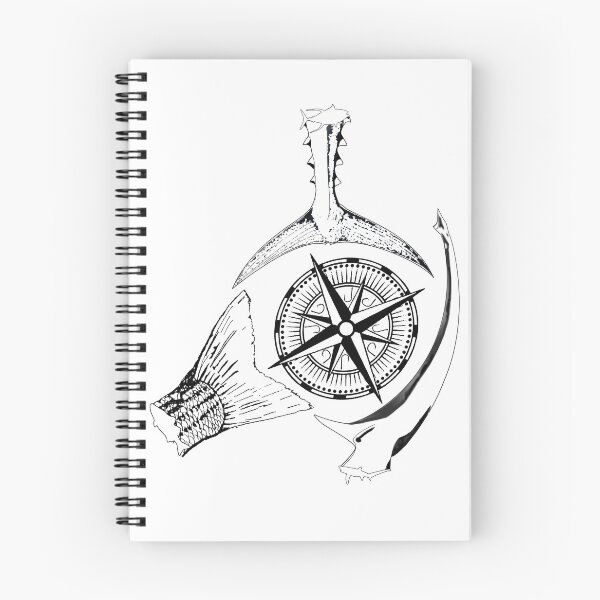 Item preview, nautical compass yellowfin tuna striped bass theresa shark designed and sold by hookink.
