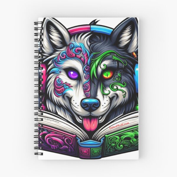 Item preview, Tatted Wolf with Heterochromia Studying designed and sold by TattedWolf.