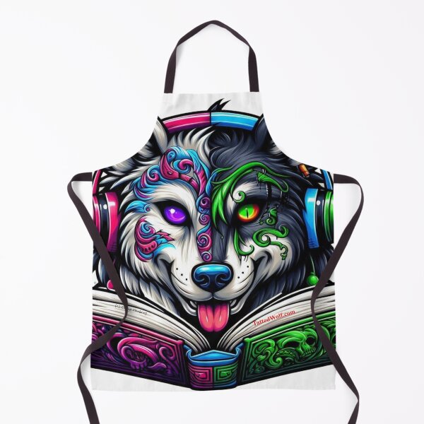 Item preview, Tatted Wolf with Heterochromia Studying designed and sold by TattedWolf.