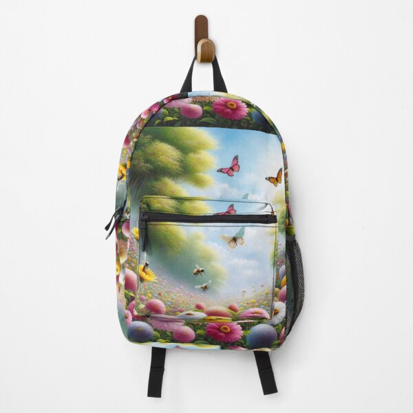 Item preview, Blossoming Meadow Butterflies and Bees in Morning Light designed and sold by ArtComixHaven.