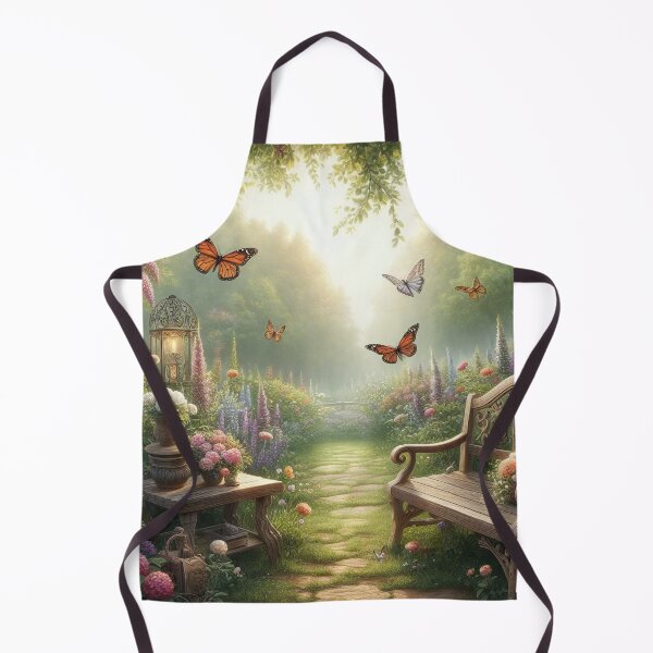 Item preview, Enchanted Garden Path: Butterflies Flutter at Dawn's Light designed and sold by ArtComixHaven.