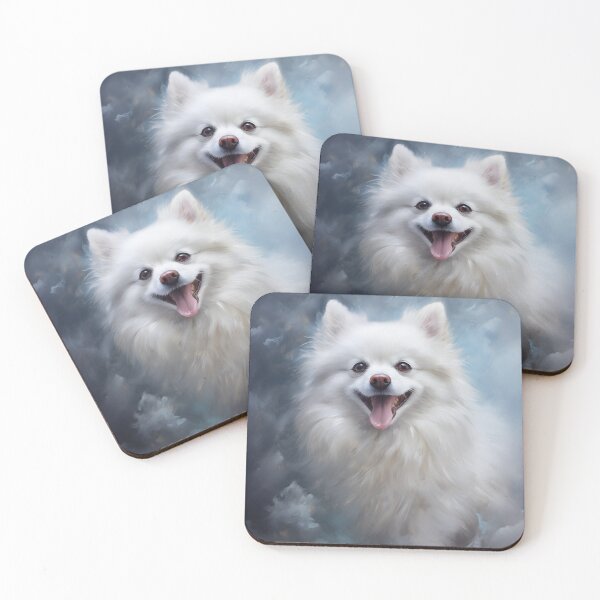 Item preview, White pomeranian dog designed and sold by PetsArt.