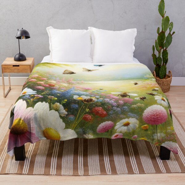 Item preview, Sunlit Blooms and Butterflies A Pastel Morning's Dream designed and sold by ArtComixHaven.