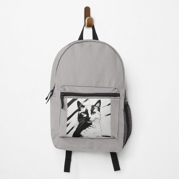 Item preview, black and white cat paint cute designed and sold by SparkleShack.