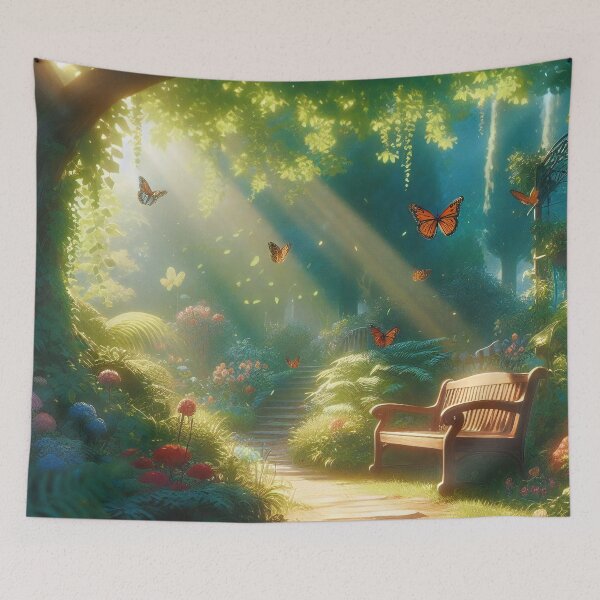 Item preview, Enchanted Garden Gateway: Sunlit Pathway to Serenity designed and sold by ArtComixHaven.
