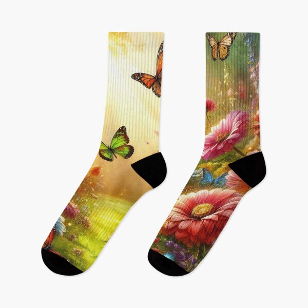 Item preview, Enchanting Butterfly Meadow Radiates Colourful Natural Beauty designed and sold by ArtComixHaven.