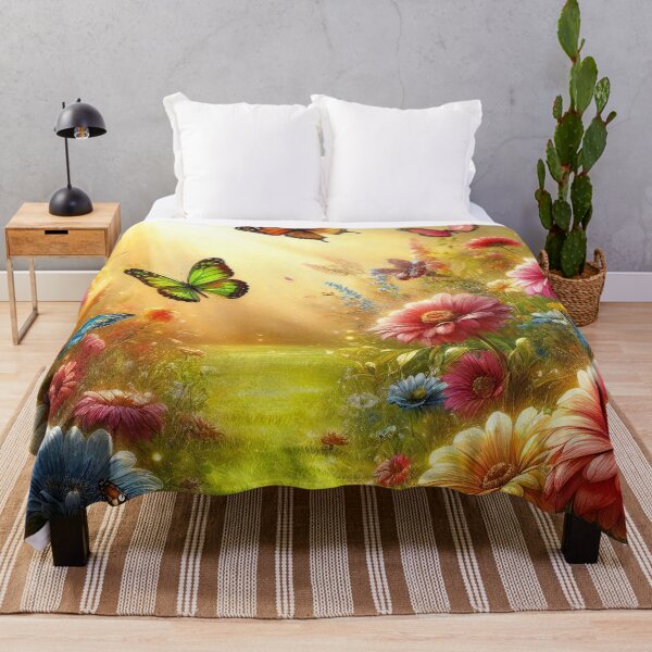 Item preview, La encantadora pradera de mariposas irradia colorida belleza natural designed and sold by ArtComixHaven.