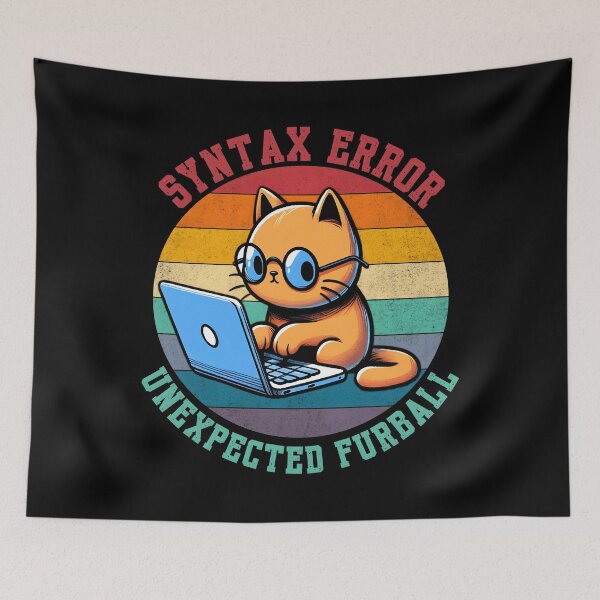 Item preview, Funny programmer cat computer engineer, coding error humor. Gift for programmers. designed and sold by Unitepeople.
